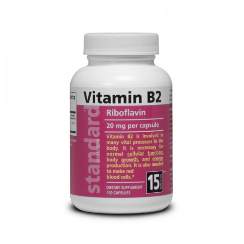 Vitamín B2 - Riboflavín - 20 Mg - 100 Kapsúl